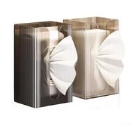 Boîte à mouchoirs murale sans perçage, organisateur de salle de bain pour une installation facile, distributeur de mouchoirs en acrylique peu encombrant pour cuisine, bureau et public (transparent +