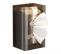 Boîte à mouchoirs murale sans perçage, organisateur de salle de bain pour une installation facile, distributeur de mouchoirs en acrylique peu encombrant pour cuisine, bureau et public (gris fumé)