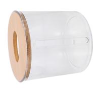 Boîte à Mouchoirs Ronde Murale Blanche en Bambou pour Maison | Organisation Compacte, Montage Diy, pour Tissus Faciaux et Feuilles Séchantes, avec Outils et Manuel