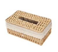 Boîte à Mouchoirs Simple et Créatif, Tissée à Main Rangement de Table | Fer, Coton, Lin et Corde Papier, Dentelle Délicate, Usage Quotidien pour Essuie-tout