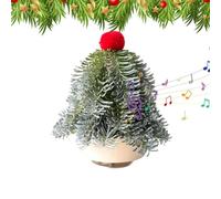 Boîte à musique de Noël Sapin de Noël à remontoir, base en bois, décor | Boîtes à musique Décor de table de fêtes pour Cuisine Chambre Bureau Chambre d'enfant Entrée Coiffeuse Chevet