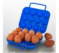 Boîte à oeufs - ALUMINIUM ET PLASTIQUE - 12 cases - Bleu - Rectangulaire - Pour enfants