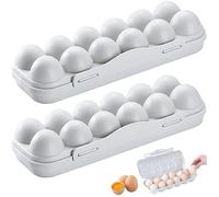 Boîte à Oeufs - Plastique - 2 Pcs - Avec Couvercle - Dimensions 30x11x6.5 cm