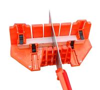 Boîte à onglets à pince - Matériau ABS | Kit de boîte et de scies Miteř avec scie arrière en acier | Boîte de scie à main avec angle réglable pour une coupe précise du bois, des sculptures sur bois et