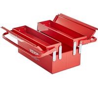 Boîte à outils 14 pouces à 2 niveaux et 3 plateaux, pliable, avec poignée