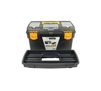 Boite à outils 18" Mallette de bricolage 432 x 250 x 238 mm 3 organiseurs et porte outils Amovible VITO