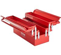 Boîte à outils 18 pouces à 3 niveaux et 5 plateaux, pliable, avec poignée