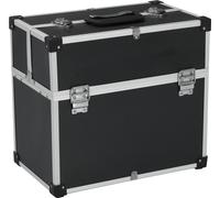 Boîte à outils 38x22,5x34 cm Noir Aluminium