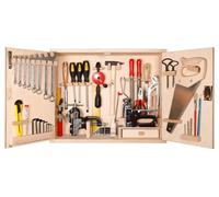 Boîte à outils, 43 pièces, en bois, pour professionnels