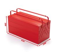 BOITE À OUTILS 5 COMPARTIMENTS 16L ROUGE - SORI - DIM 430 x 200 x 200MM - 782200
