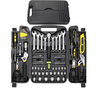 Boîte à outils 95 pièces - Mallette portable jaune, kit tournevis et douilles