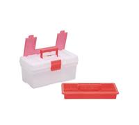 Mallette à Outils Transparente Colorée Allit - Rouge