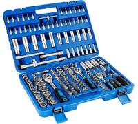 Boîte à Outils avec 171 Pièces (Douilles + Outils à Cliquet) - bleu
