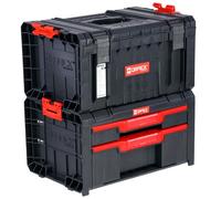 Boîte à outils avec tiroirs et compartiments Coffret 2 en 1 à connexion modulaire PRO