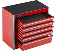 Boîte à outils Boîte à outils métallique portable de 21,8 cm (8,6 pouces) 5 tiroirs Organisateur d'outils Rouge