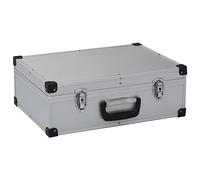 Boîte à Outils, Caisse à Outils Mallette en Métal Caisse de Rangement Valise de Transport 46 x 33 x 16 cm Argenté Aluminium