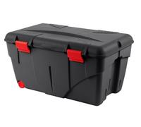 Boite à outils - Caisse de rangement avec couvercle Malle + roulettes Trafic 110 L Rouge / Noir
