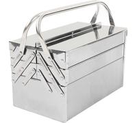 Boîte à outils cantilever en métal pliable organisateur de rangement portable pour l'entretien de l'automobile en acier inoxydable 3 couches 5 plateaux 420