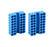 Boîte à outils compacte en plastique bleu avec couvercle pour perceuse hexagonale de 6,35 mm et 6,35 mm