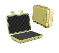 Boîte à outils compacte scellée avec éponge personnalisable pour petites pièces, outils, matériel de photographie - Étui de transport 200 x 135 x 42 mm (jaune)