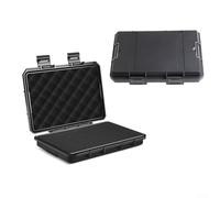 Boîte à outils compacte scellée avec éponge personnalisable pour petites pièces, outils, matériel de photographie - Étui de transport 200 x 135 x 42 mm (noir)