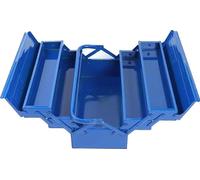 Boîte à outils, construction en fer durable, design peu encombrant, bleu