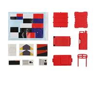 Boîte à outils de décoration de Simulation en plastique, armoire à outils pour pièces de mise à niveau de voiture RC 1/10 SCX10/ (Red)