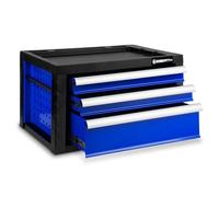 EBERTH Caisse à outils vide, armoire à outils métallique avec 3 tiroirs, glissières télescopiques sur roulements à billes, extension totale, caisse à outils verrouillable