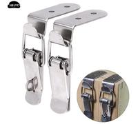 Boîte à outils en acier inoxydable 304, loquet de verrouillage, moraillons en métal, loquet interdit, fermoir boîte, charnières chargées, accessoires de quincaillerie pour meubles, 1 pièce 01