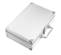 Boîte à Outils en Alliage D'aluminium, Rangement Spacieux et Portable | Intérieur Multifonction, Doublure Couleur , pour Chantier et Garage, Finition Argenté, Plastique Couleur Aléatoire