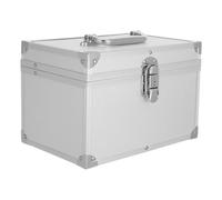 Boîte à Outils en Alliage D'aluminium Verrouillable, Double Couche | Rangement Spacieux, Coin Droit, Argenté, Usage Extérieur et Terrain, pour Photographes et Ingénieurs