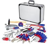 Boîte à outils en aluminium, 119 pièces, avec clés à douille et clés plates