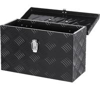 Boîte à outils en aluminium robuste pour camionnette, 16 po x 7,5 po x 10 po, pour camionnette ou véhicule récréatif, noire