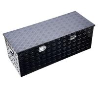 Boîte à outils en aluminium SucceBuy pour bennes de chargement, avec poignée latérale et clés de serrure, coffre de rangement robuste pour remorques, pick-ups et camping-cars (1219,2 x 495,3 x 444,5 m