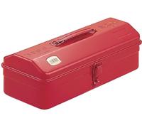 Boîte à outils en métal, dimensions : 37,6 x 16,3 x 12,2 cm, de couleur rouge