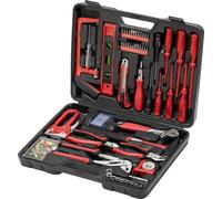 Boîte à outils - Ensemble ménager - Usage quotidien - Assortiment de 60 pièces - Largeur : 42 cm - Noir