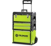 FIELDMANN FDN 4150 Boîte à outils en trois parties, tél. poignée et roulettes en plastique durci pour un transport facile, partie supérieure - avec couvercle ouvrant