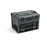 Boîte à outils modulaire LSBoxx 306 anthracite | Avec iBoxx 72 C3 et tiroir LS 72 | Coffret de rangement pour outils vide compatible avec L-Boxx