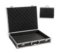 Boîte à Outils Noire Portable, en Alliage D'aluminium, Verrouillable | Grosse Capacité, Usage Maison ou Professionnel, Structure Rigide Mousse, Transport Facile, Format Compact