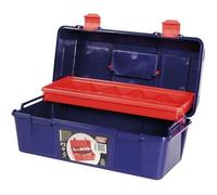 Boîte à outils plastique - bleu et rouge - 36 cm