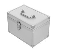 Boîte à Outils Poignée Ergonomique, en Alliage D'aluminium, Double Couche | Rangement Spacieux, Angle Droit, Légère et Résistante aux Chocs, pour Terrain, Extérieur, Instruments et Bijoux