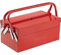 Boîte à outils polyvalente - 355,6x200x165mm - Boîte à outils robuste - Boîte à outils rouge pour un stockage organisé