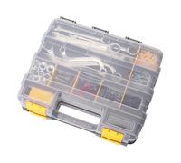 Boîte à outils portable 34 compartiments Système de rangement transparent | Boîte de rangement pour mandrins Boulons et écrous pour prise de quincaillerie petites pièces perles électroniques bijoux