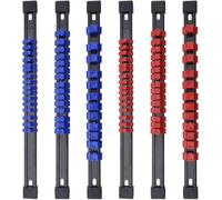 Boîte à outils portable avec 6 compartiments - Cadre à glissières montable - 86 embouts de 1/4 pouce, 3/8 pouce et 1/2 pouce.