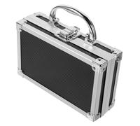 Boîte à Outils Portable en Alliage D’aluminium Noir, Format Mallette | Abs et Panneau Fibre, Doublure Mousse, Finition Soignée, Usage Voyage et Travail, Rangement Pratique
