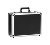 Boîte à outils portable en aluminium - d'Aļuminium 25,5 x 16,5 x 9,5 cm | Petit organisateur avec doublure en éponge attaches à dégagement rapide, transport léger, étui à cosmétiques pour mon
