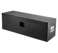 Boîte à outils pour camion - Boîte de rangement pour benne de camion - Métal robuste - Résistant aux intempéries - Fermeture ouvercle avec double amortisseur à gaz - 15x15x30 cm - Noir
