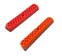 Boîte à outils pour rangement d'embouts 43 trous Entraînement 6,35 mm (A) | Peut contenir 43 embouts en toute sécurité, empêche les chutes, s'adapte aux pilotes de 0,6 cm, construction en plastique