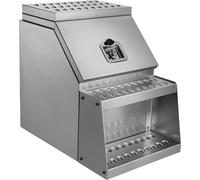 Boîte à outils pour semi-remorque, 457 x 695 x 645 mm Boîte à outils en aluminium robuste à fixation latérale, boîte de rangement latérale étanche avec poignée en T, serrure et clés pour semi-remorque