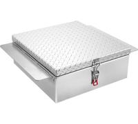 Boîte à outils pour surface de chargement - Boîte de rangement en aluminium 770 x 610 x 230 mm - Tôle striée - Capacité de charge 100 kg - Organiseur - Pour camion, pick-up, camping-car, remorque